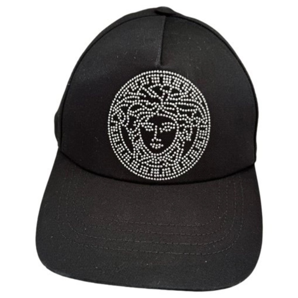 Versace Black Crystal Medusa Cap